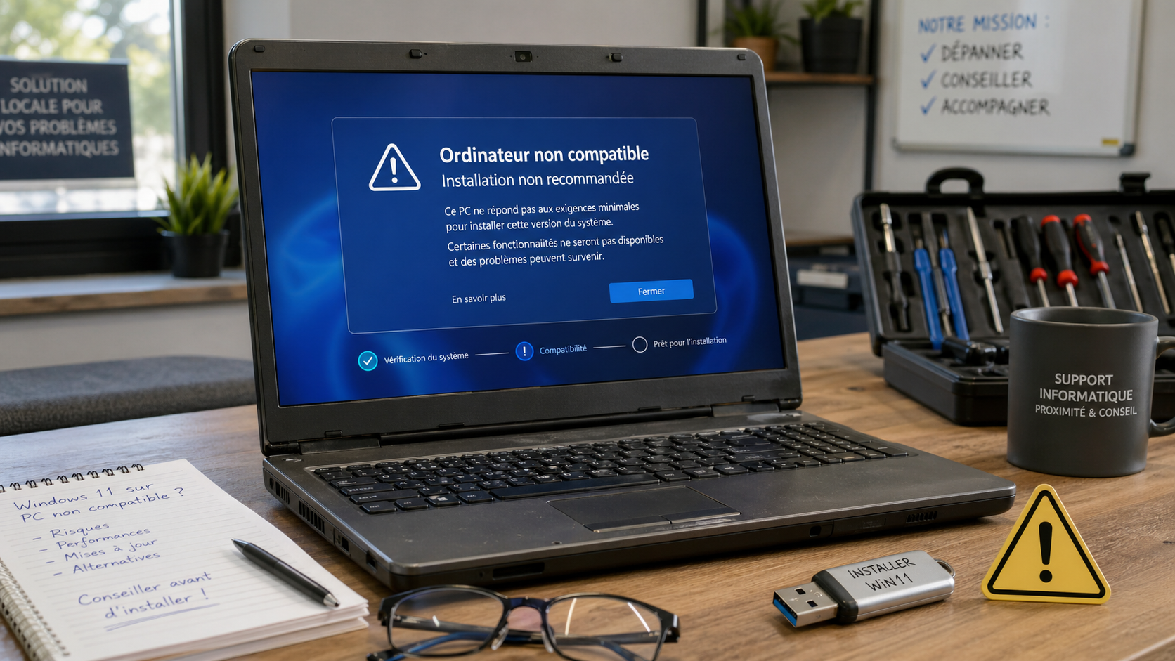 ordinateur non compatible avec windows 11