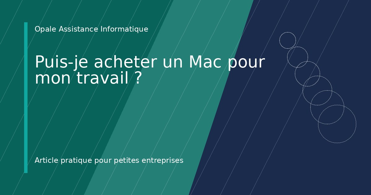 Illustration de l'article : Puis-je acheter un Mac pour mon travail ?