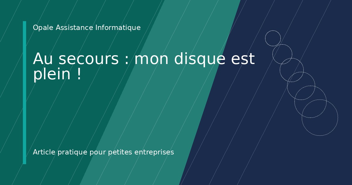 Illustration de l'article : Au secours : mon disque est plein !