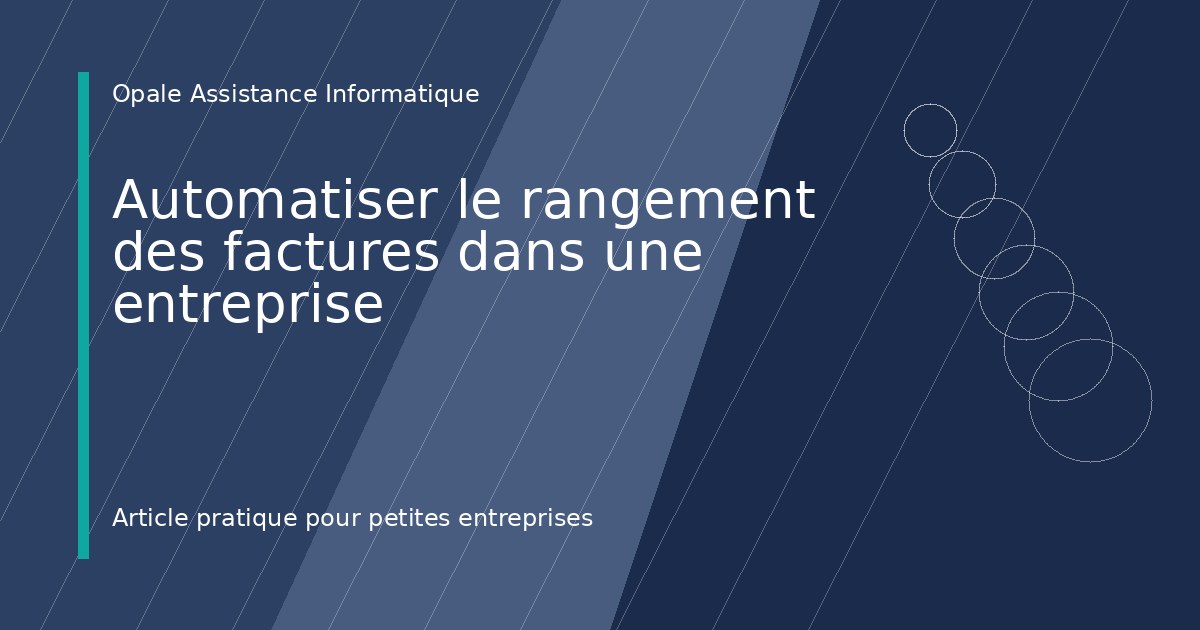Illustration de l'article : Automatiser le rangement des factures dans une entreprise