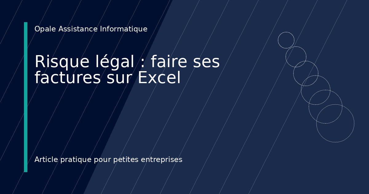 Illustration de l'article : Risque légal : faire ses factures sur Excel